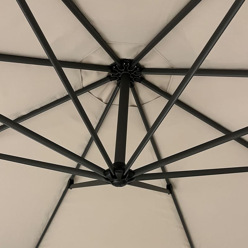 Parasol HOME4YOU Beijing D3,5M, beige - Beige - Havemøbler - Solafskærmning - Parasoller - Hængeparasol