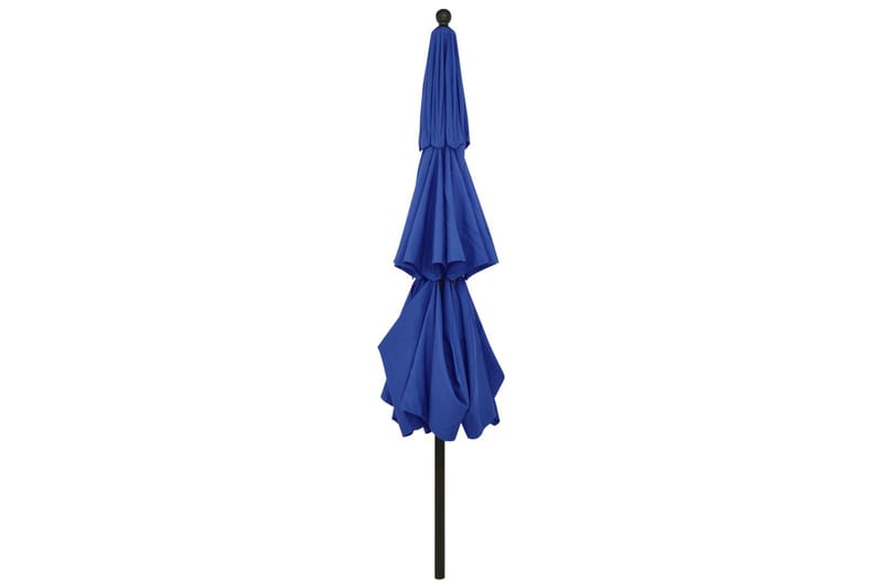 parasol med aluminiumsstang 3 niveauer 3,5 m azurblå - Parasoller