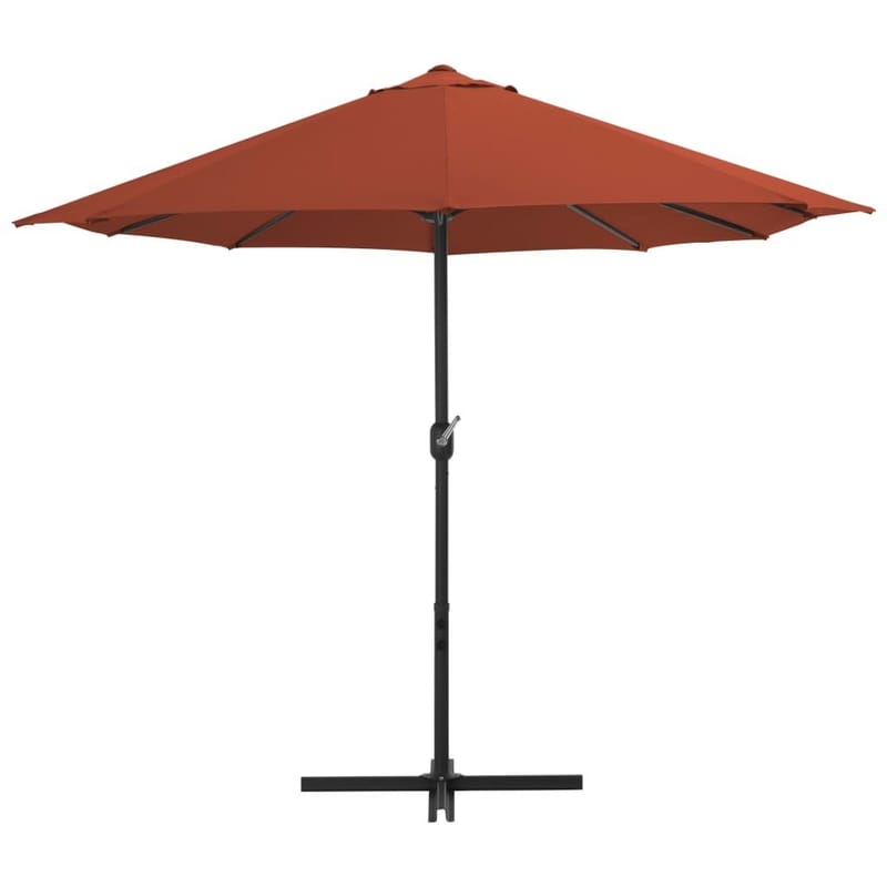 Parasol Med Aluminiumsstang 460 X 270 Cm Terracottafarvet - Orange - Parasoller