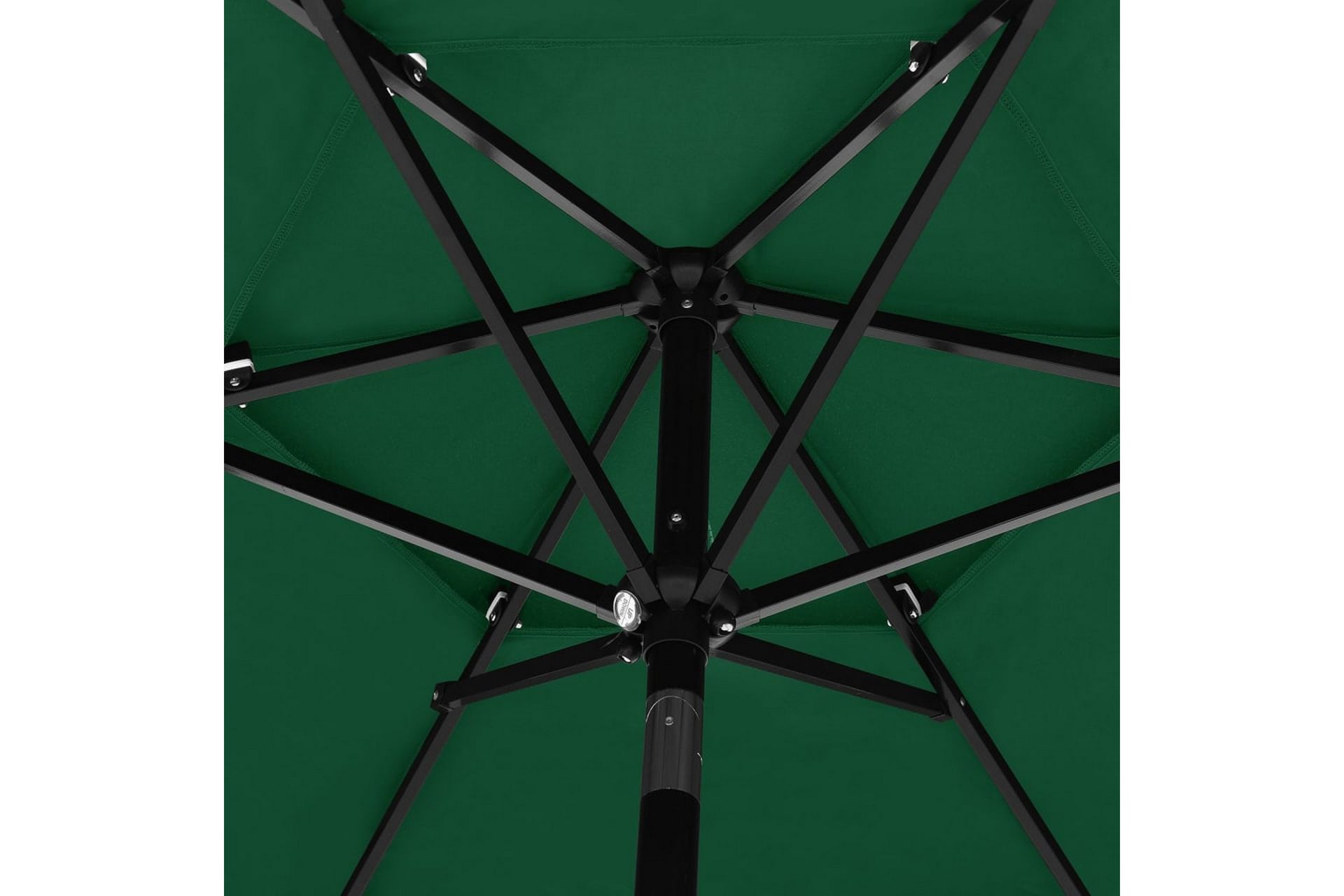 parasol med aluminiumsstang i 3 niveauer 2,5 m grøn - Havemøbler - Solafskærmning - Parasoller
