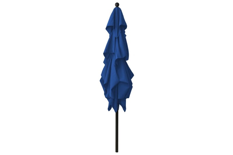 parasol med aluminiumsstang i 3 niveauer 2,5x2,5 m azurblå - Parasoller