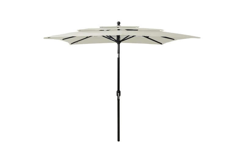 parasol med aluminiumsstang i 3 niveauer 2,5x2,5 m - Parasoller