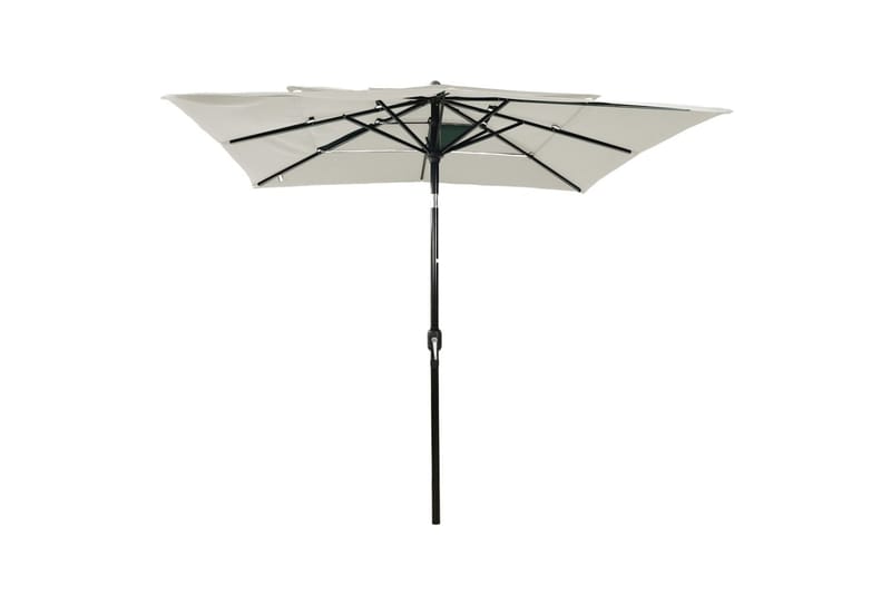 parasol med aluminiumsstang i 3 niveauer 2,5x2,5 m - Parasoller