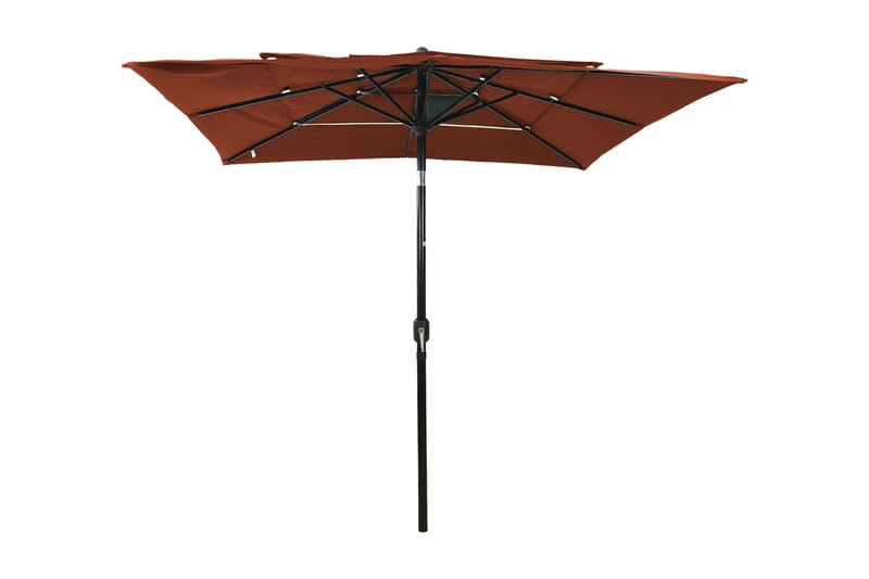 parasol med aluminiumsstang i 3 niveauer 2,5x2,5 m - Parasoller
