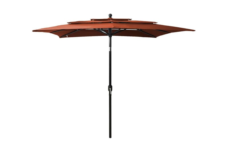 parasol med aluminiumsstang i 3 niveauer 2,5x2,5 m - Parasoller