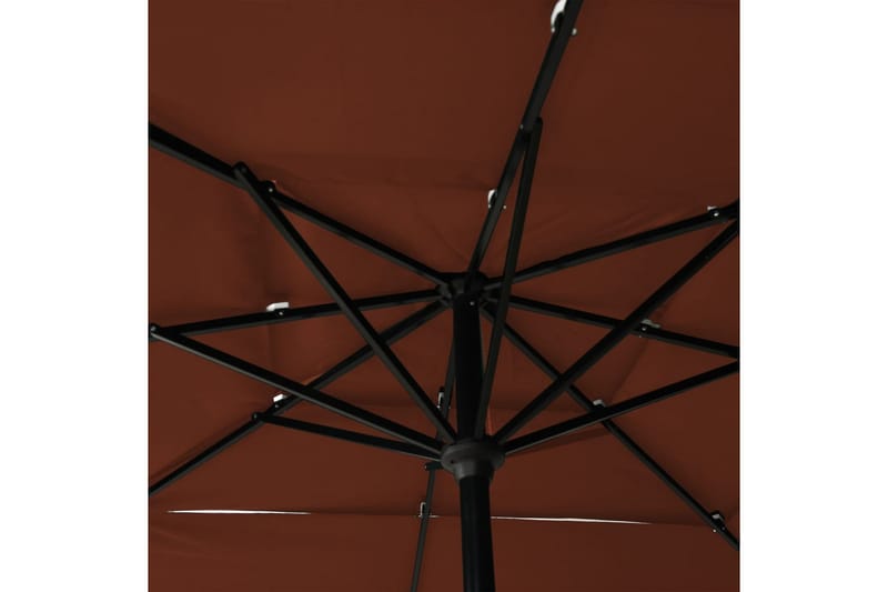 parasol med aluminiumsstang i 3 niveauer 2,5x2,5 m - Havemøbler - Solafskærmning - Parasoller
