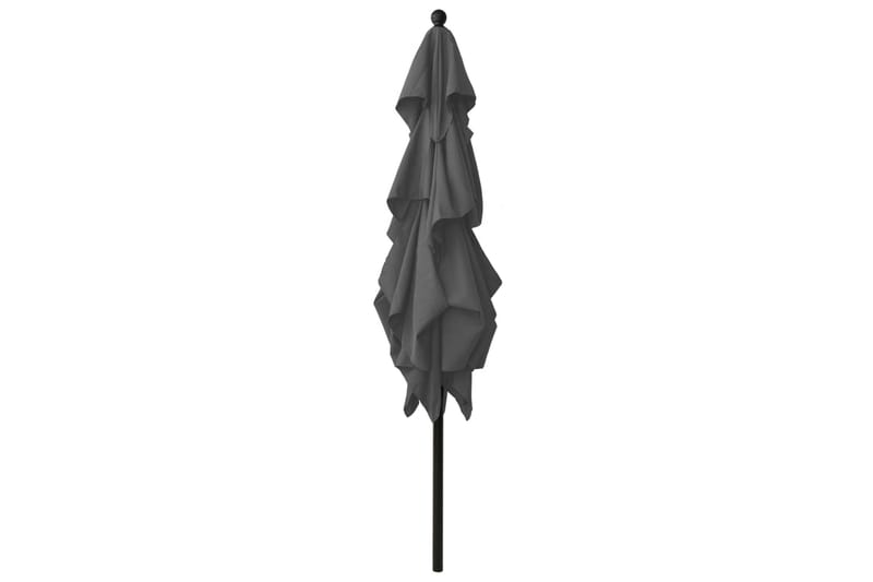 parasol med aluminiumsstang i 3 niveauer 2,5x2,5 mgrå - Havemøbler - Solafskærmning - Parasoller