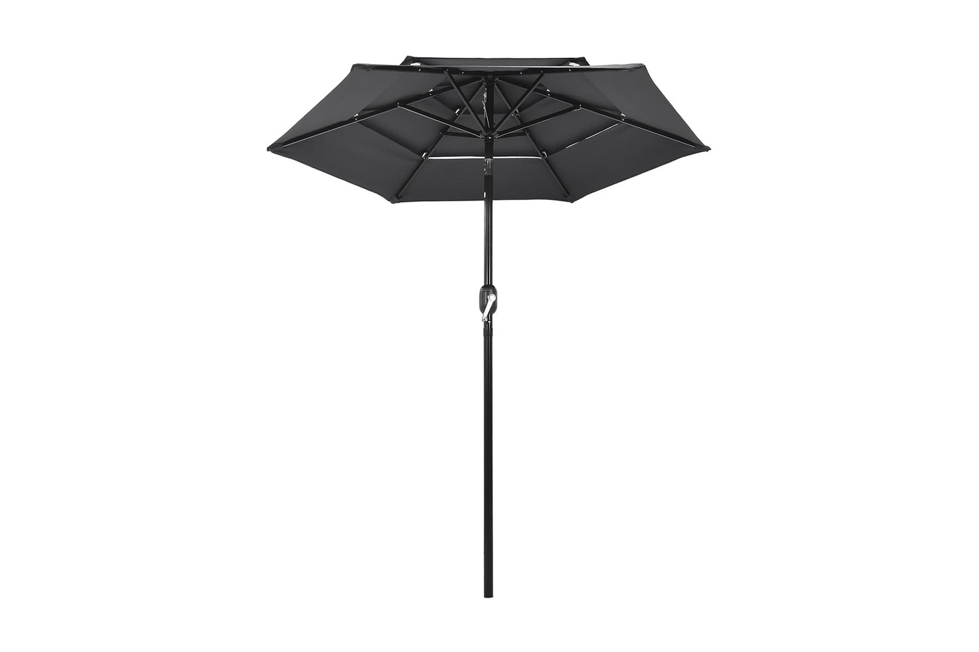 parasol med aluminiumsstang i 3 niveauer 2 m antracitgrå - Havemøbler - Solafskærmning - Parasoller