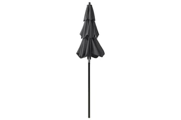 parasol med aluminiumsstang i 3 niveauer 2 m antracitgrå - Havemøbler - Solafskærmning - Parasoller