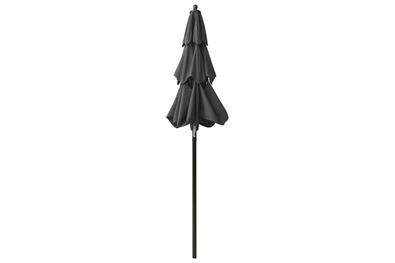 parasol med aluminiumsstang i 3 niveauer 2 m antracitgrå - Havemøbler - Solafskærmning - Parasoller