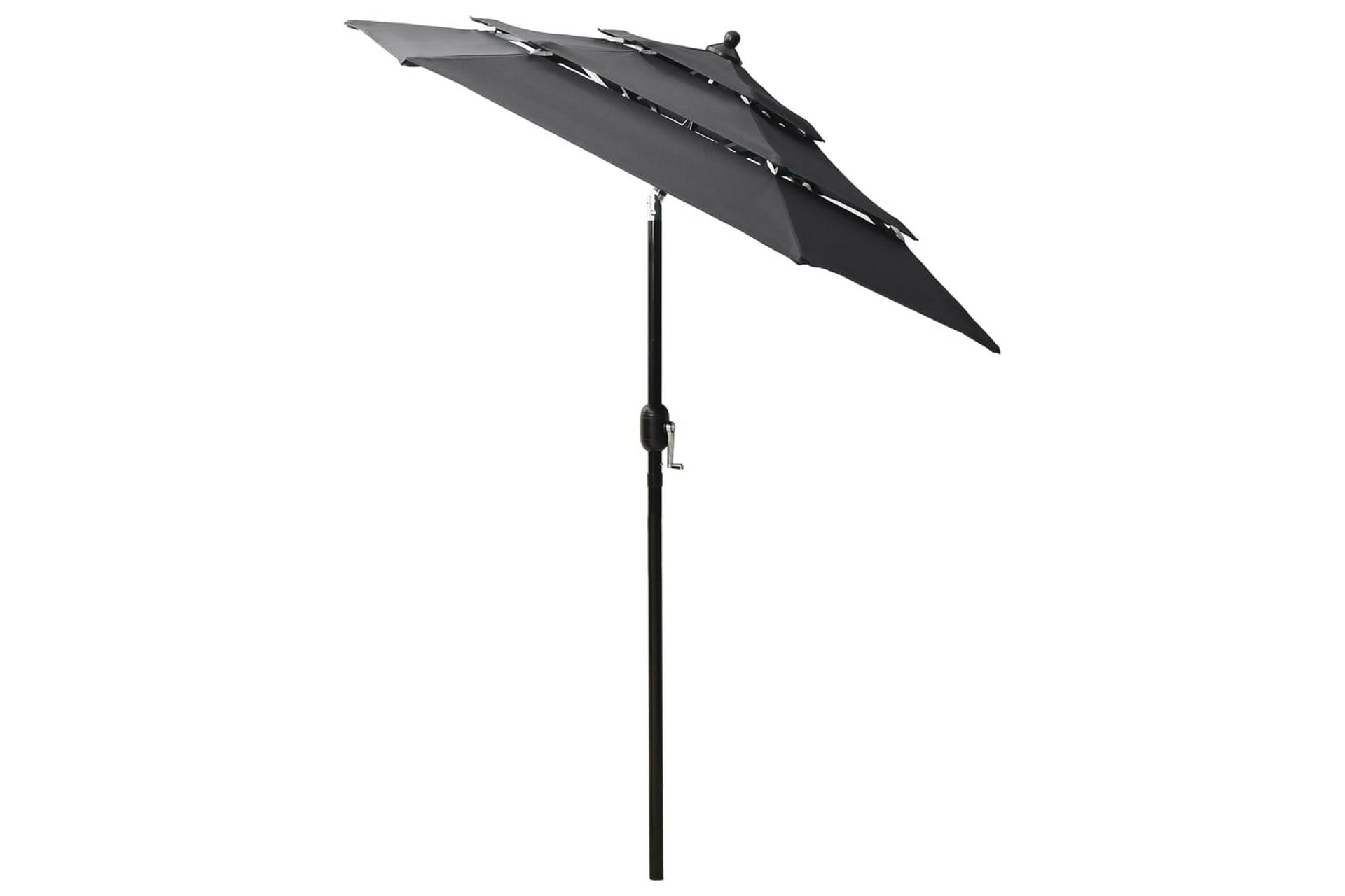 parasol med aluminiumsstang i 3 niveauer 2 m antracitgrå - Havemøbler - Solafskærmning - Parasoller