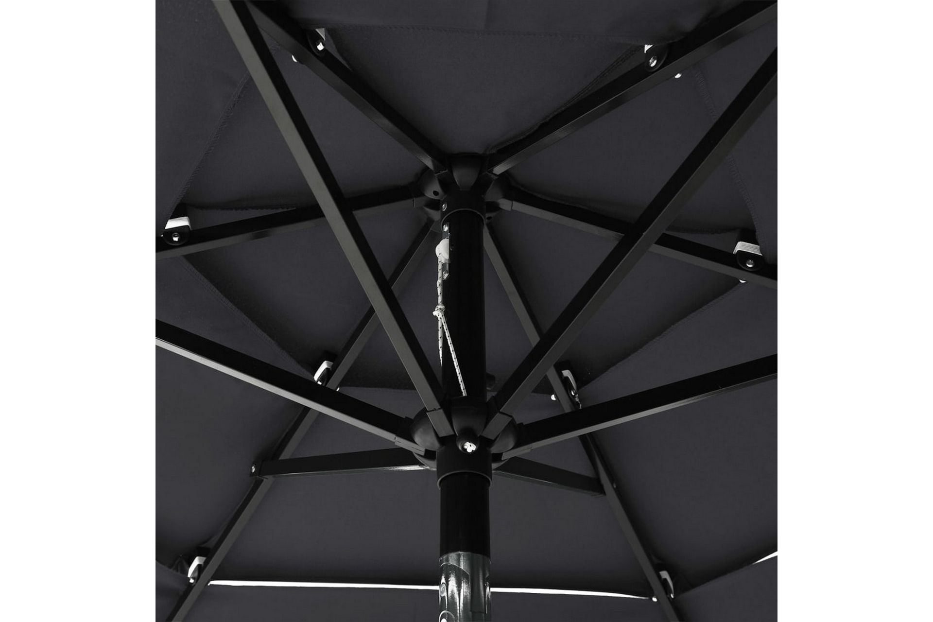parasol med aluminiumsstang i 3 niveauer 2 m antracitgrå - Havemøbler - Solafskærmning - Parasoller