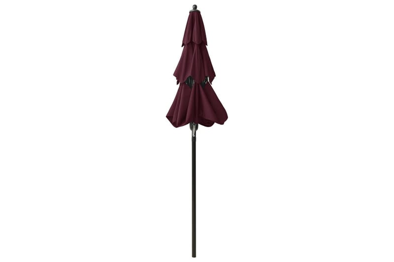 parasol med aluminiumsstang i 3 niveauer 2 m bordeaux - Havemøbler - Solafskærmning - Parasoller