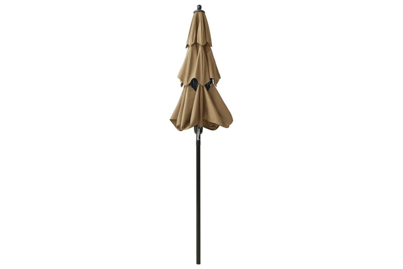 parasol med aluminiumsstang i 3 niveauer 2 m gråbrun - Havemøbler - Solafskærmning - Parasoller