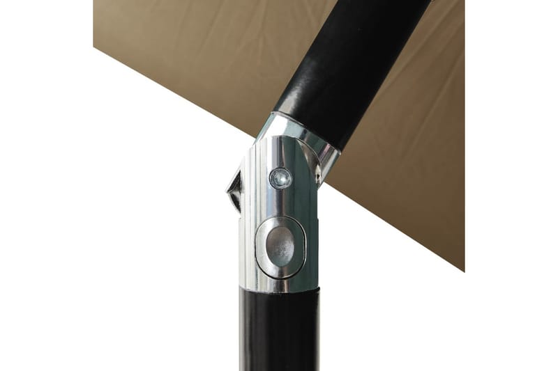 parasol med aluminiumsstang i 3 niveauer 2 m gråbrun - Havemøbler - Solafskærmning - Parasoller