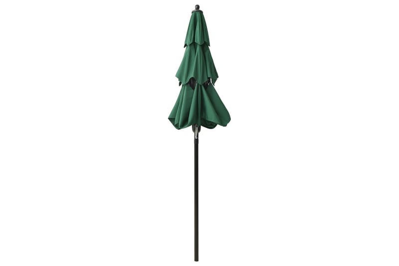 parasol med aluminiumsstang i 3 niveauer 2 m grøn - Havemøbler - Solafskærmning - Parasoller