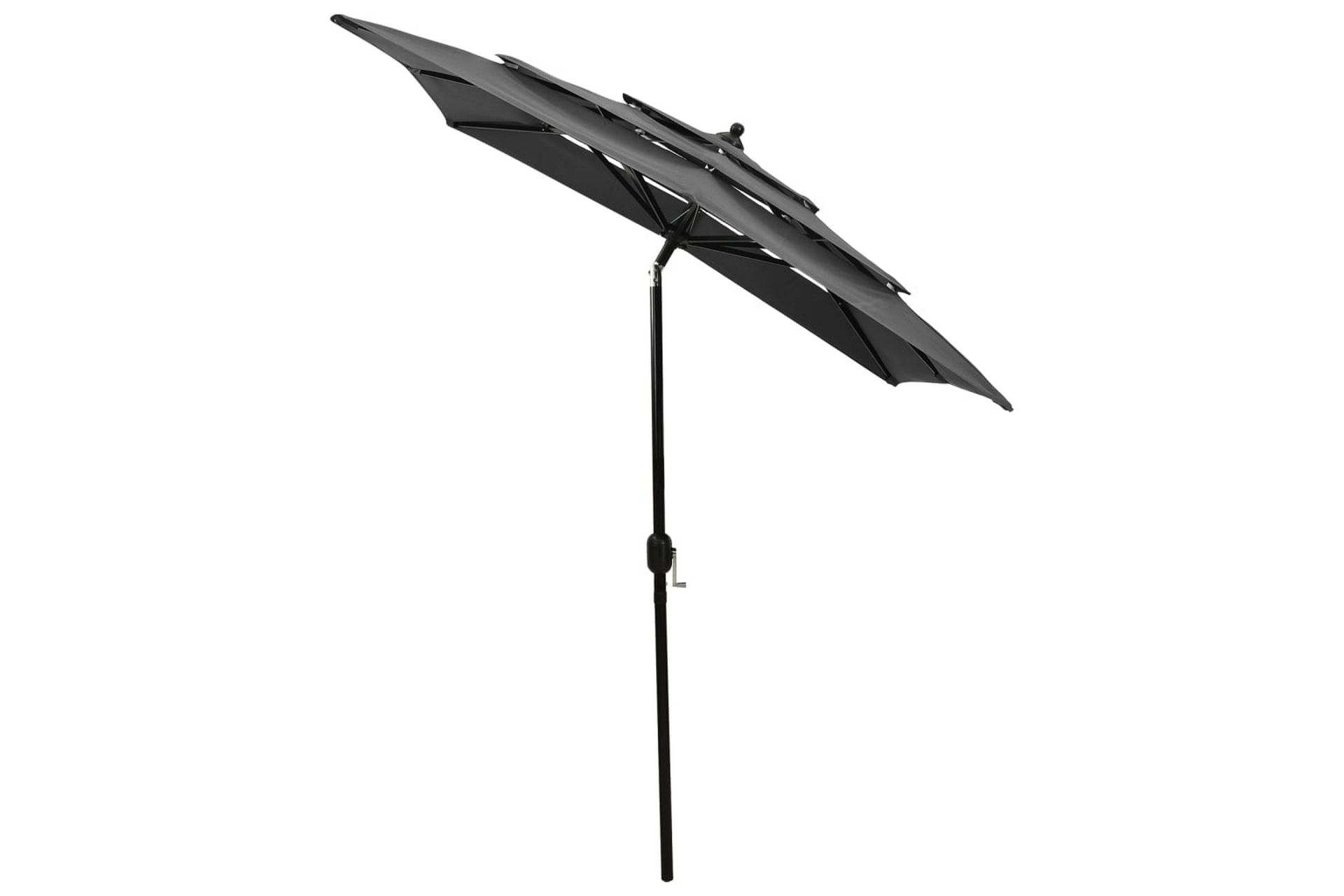 parasol med aluminiumsstang i 3 niveauer 2x2 m antracitgrå - Havemøbler - Solafskærmning - Parasoller