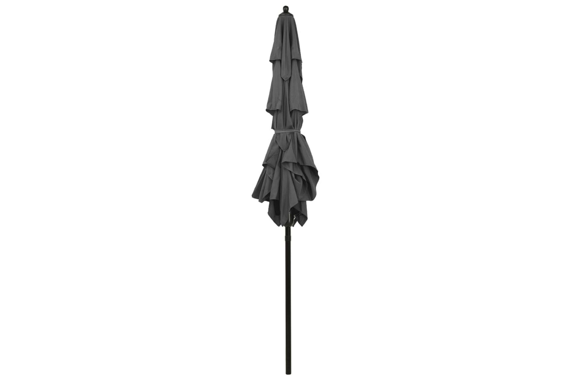 parasol med aluminiumsstang i 3 niveauer 2x2 m antracitgrå - Havemøbler - Solafskærmning - Parasoller