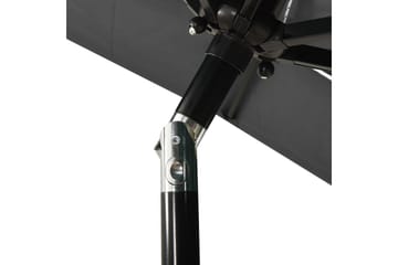 parasol med aluminiumsstang i 3 niveauer 2x2 m antracitgrå - Havemøbler - Solafskærmning - Parasoller