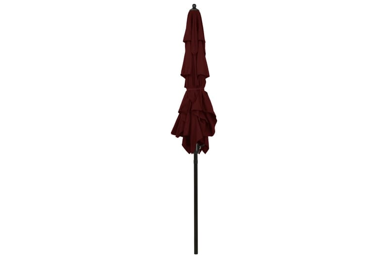 parasol med aluminiumsstang i 3 niveauer 2x2 m bordeaux - Havemøbler - Solafskærmning - Parasoller