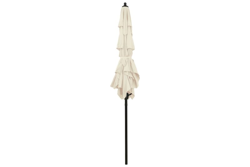 parasol med aluminiumsstang i 3 niveauer 2x2 m sandfarvet - Havemøbler - Solafskærmning - Parasoller