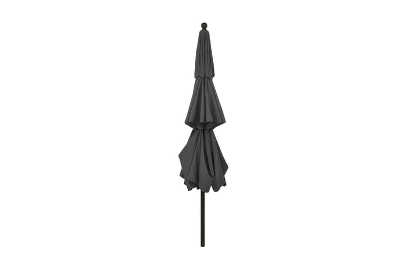 parasol med aluminiumsstang i 3 niveauer 3,5 m antracitgrå - Havemøbler - Solafskærmning - Parasoller