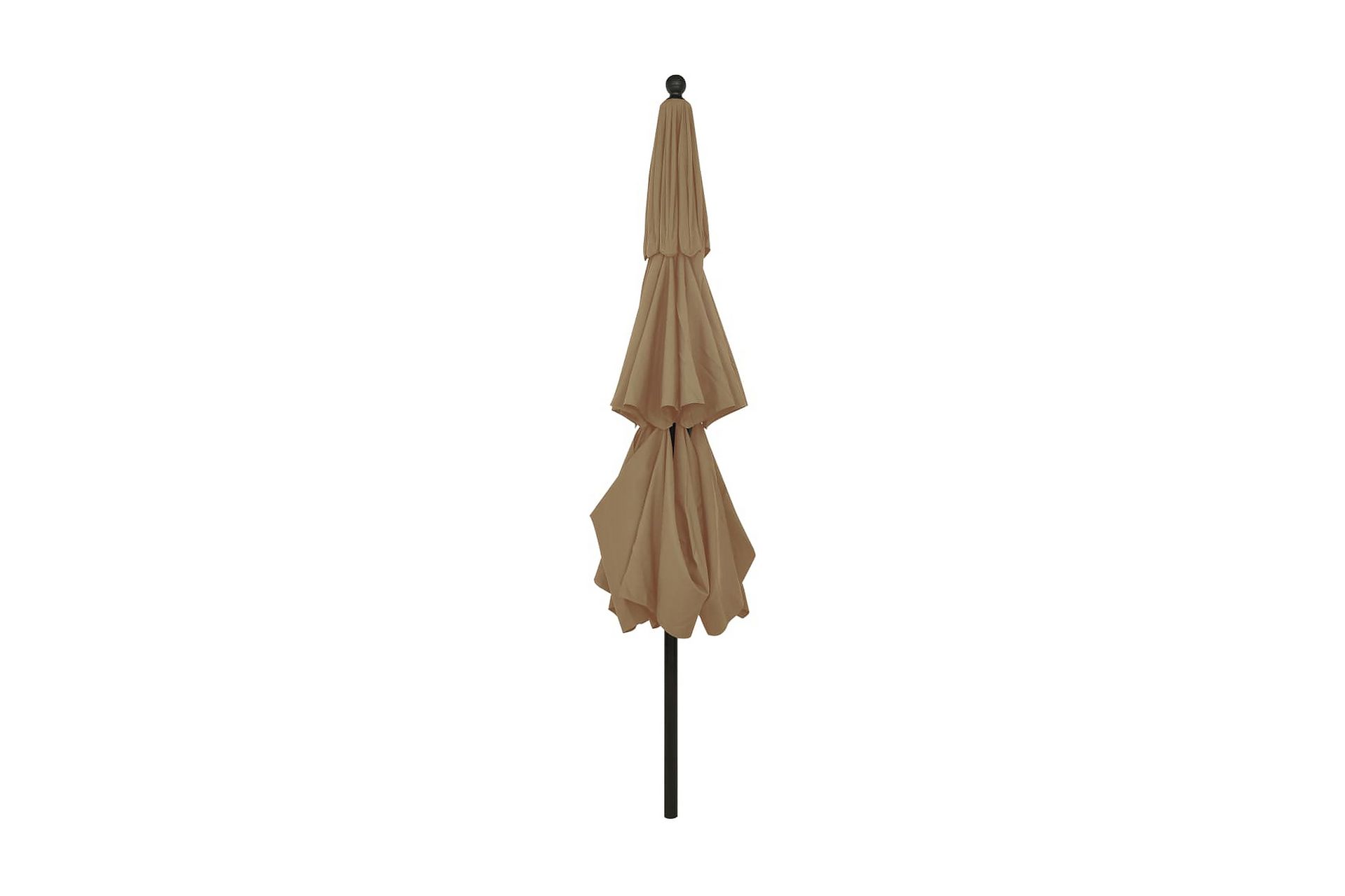 parasol med aluminiumsstang i 3 niveauer 3,5 m gråbrun - Havemøbler - Solafskærmning - Parasoller