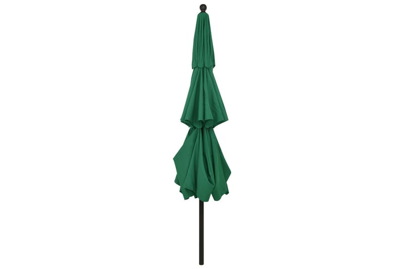 parasol med aluminiumsstang i 3 niveauer 3,5 m grøn - Parasoller