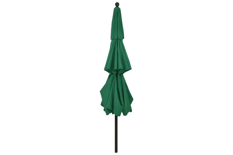 parasol med aluminiumsstang i 3 niveauer 3,5 m grøn - Havemøbler - Solafskærmning - Parasoller