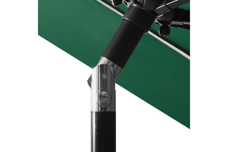 parasol med aluminiumsstang i 3 niveauer 3 m grøn - Havemøbler - Solafskærmning - Parasoller