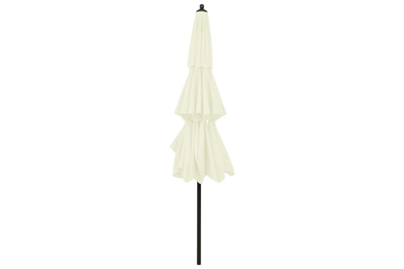 parasol med aluminiumsstang i 3 niveauer 3 m sandfarvet - Havemøbler - Solafskærmning - Parasoller
