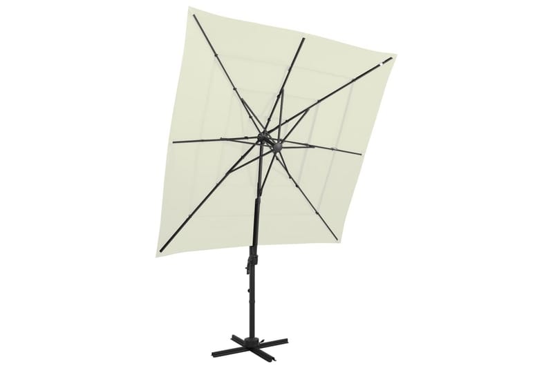 parasol med aluminiumsstang i 4 niveauer 250x250 cm - Parasoller