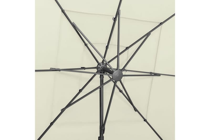 parasol med aluminiumsstang i 4 niveauer 250x250 cm - Havemøbler - Solafskærmning - Parasoller