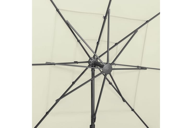 parasol med aluminiumsstang i 4 niveauer 250x250 cm - Parasoller