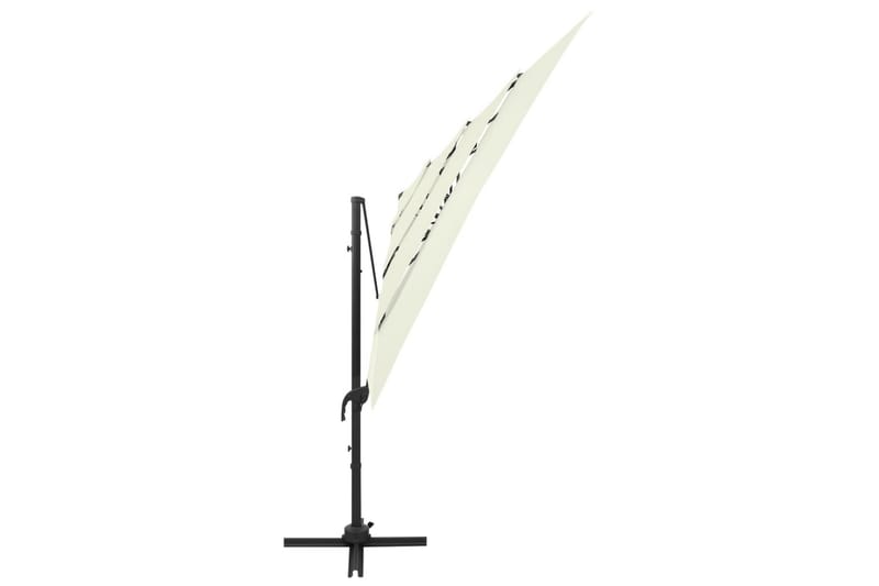 parasol med aluminiumsstang i 4 niveauer 250x250 cm - Havemøbler - Solafskærmning - Parasoller