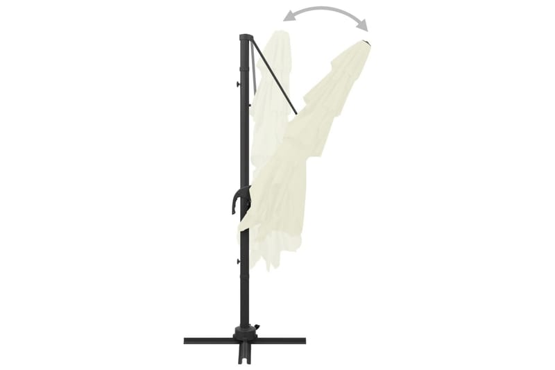 parasol med aluminiumsstang i 4 niveauer 250x250 cm - Havemøbler - Solafskærmning - Parasoller
