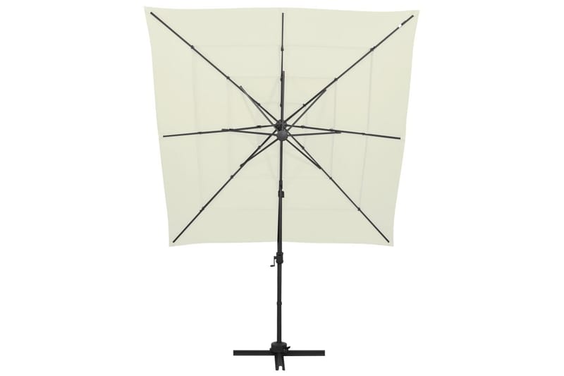 parasol med aluminiumsstang i 4 niveauer 250x250 cm - Havemøbler - Solafskærmning - Parasoller