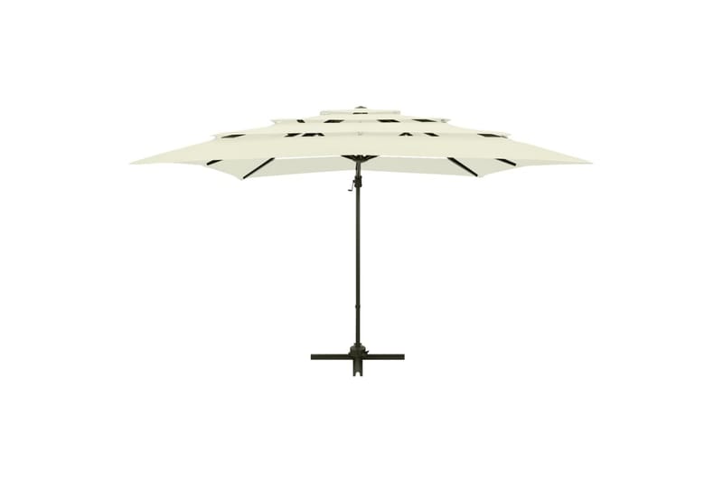 parasol med aluminiumsstang i 4 niveauer 250x250 cm - Havemøbler - Solafskærmning - Parasoller