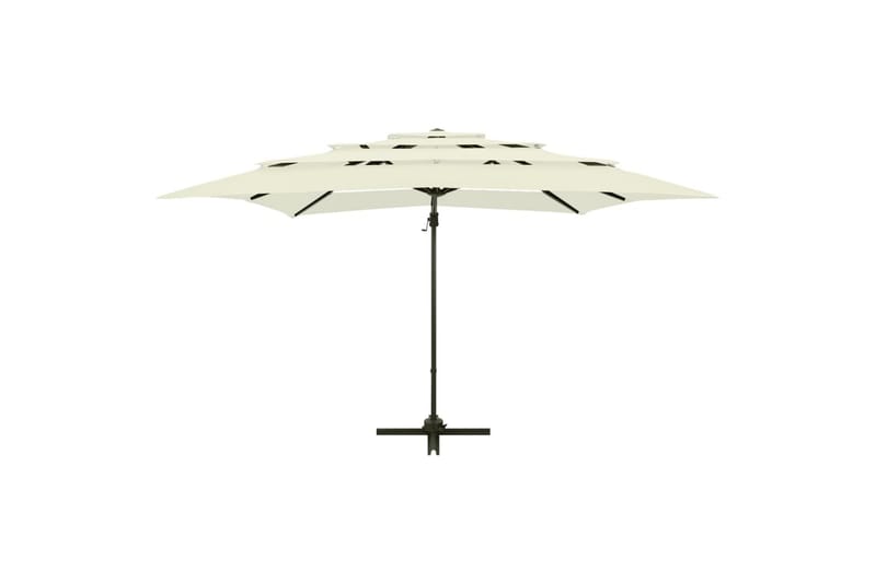 parasol med aluminiumsstang i 4 niveauer 250x250 cm - Parasoller