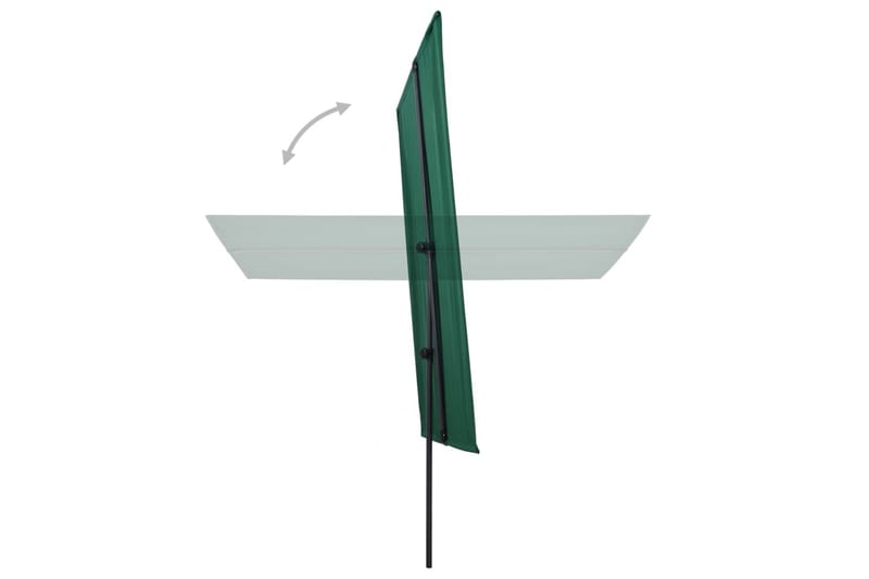 Parasol med Aluminiumstang 180x130 cm Grøn - Grøn - Parasoller
