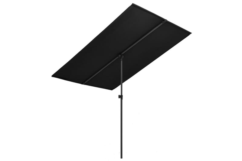 Parasol med Aluminiumstang 180x130 cm Sort - Sort - Parasoller