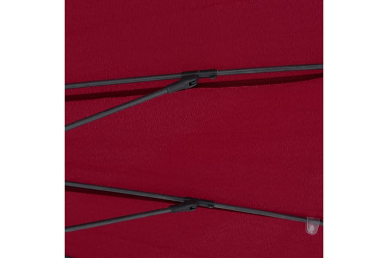 Parasol med Aluminiumstang 270 cm Bordeauxrød - Rød - Parasoller