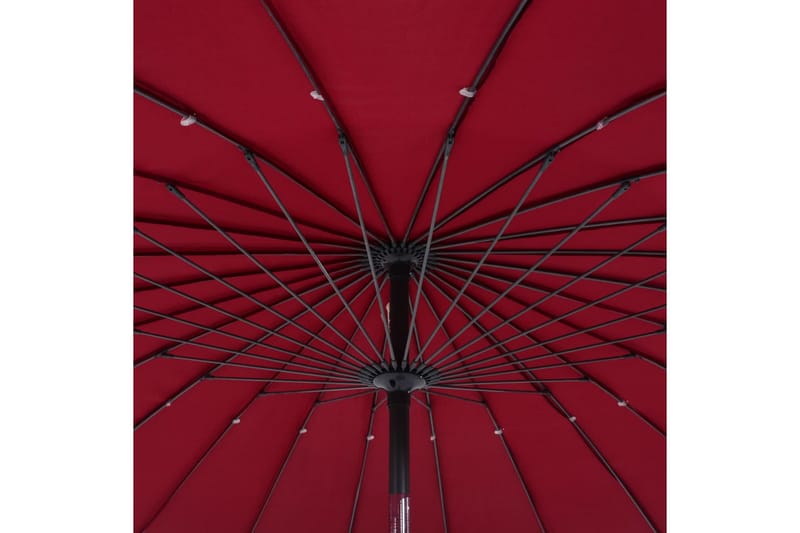 Parasol med Aluminiumstang 270 cm Bordeauxrød - Rød - Parasoller