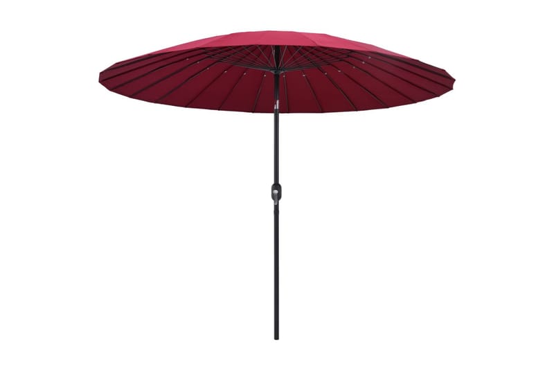 Parasol med Aluminiumstang 270 cm Bordeauxrød - Rød - Havemøbler - Solafskærmning - Parasoller
