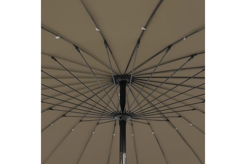 Parasol med Aluminiumstang 270 cm Gråbrun - Brun - Havemøbler - Solafskærmning - Parasoller