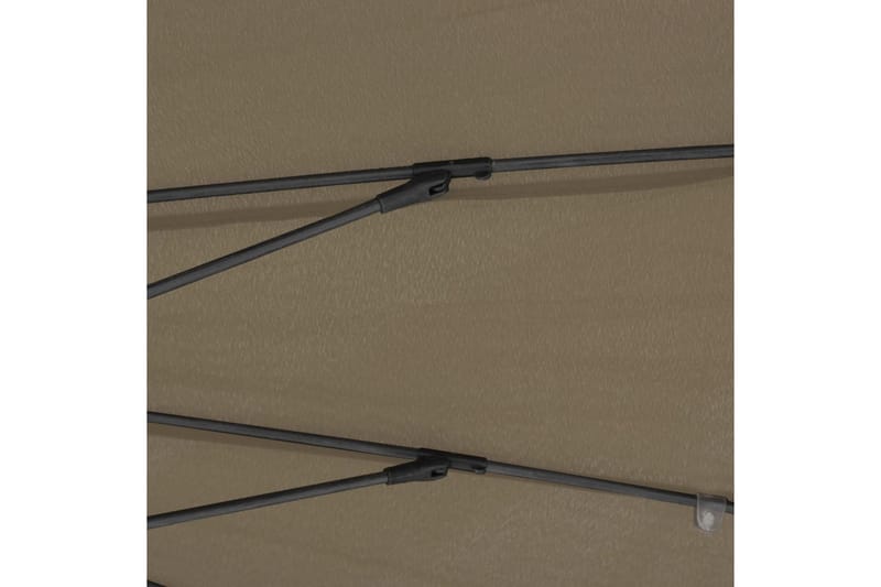 Parasol med Aluminiumstang 270 cm Gråbrun - Brun - Havemøbler - Solafskærmning - Parasoller