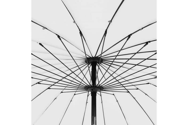 Parasol med Aluminiumstang 270 cm Sandhvid - Hvid - Havemøbler - Solafskærmning - Parasoller