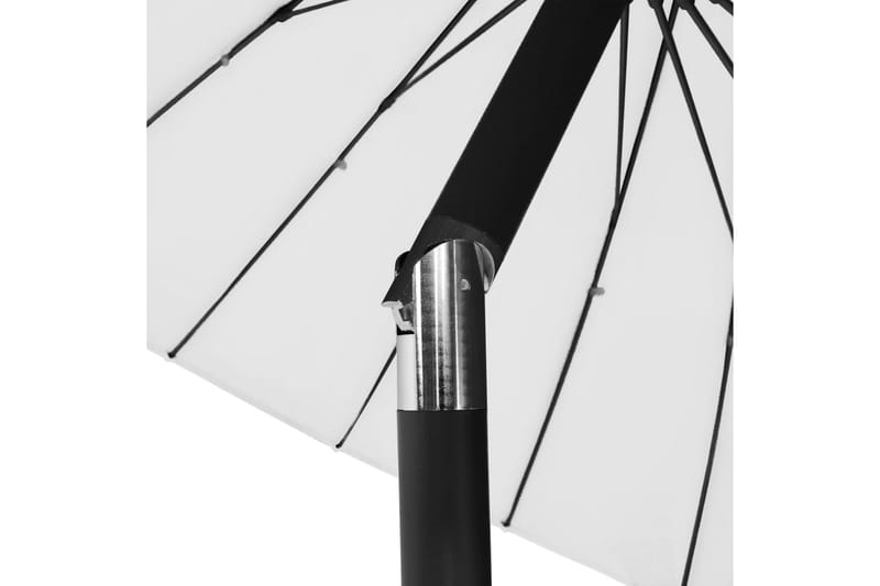 Parasol med Aluminiumstang 270 cm Sandhvid - Hvid - Havemøbler - Solafskærmning - Parasoller