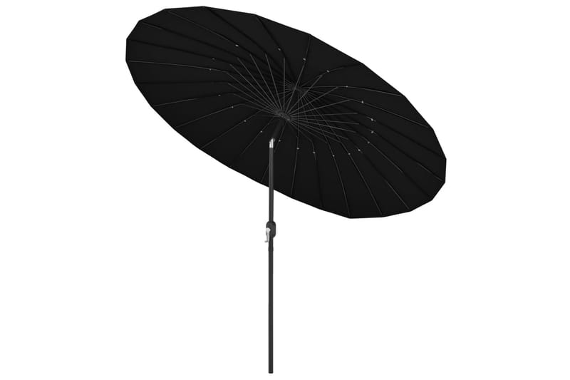 Parasol med Aluminiumstang 270 cm Sort - Sort - Havemøbler - Solafskærmning - Parasoller