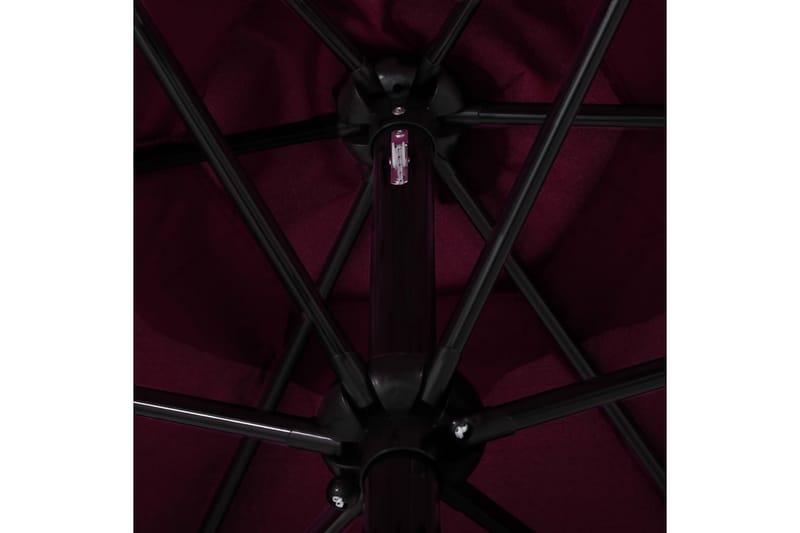 parasol med metalstang 300 cm bordeauxrød - Rød - Parasoller